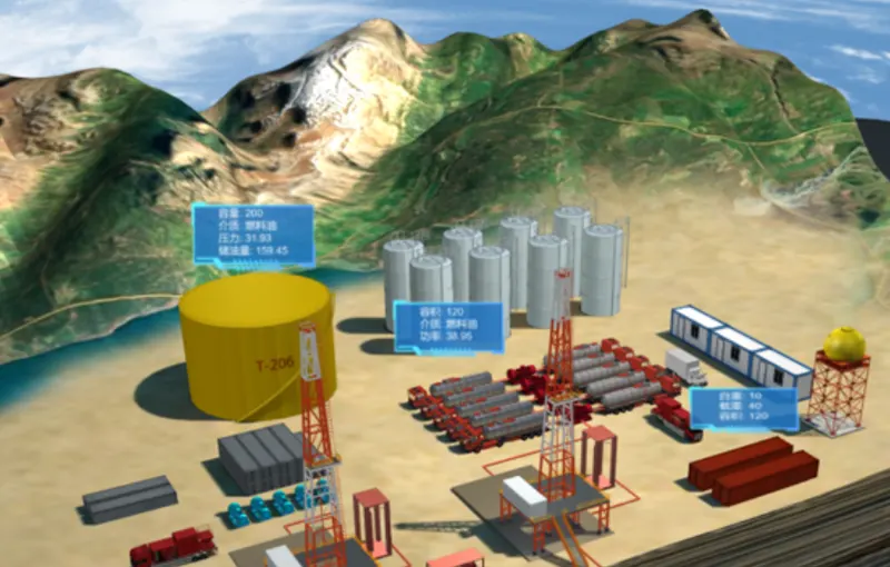 油田三维模型图片