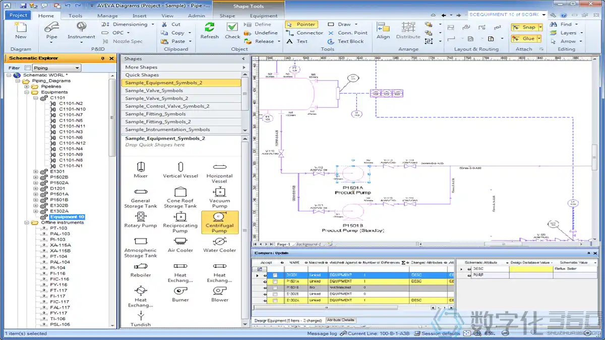 AVEVA Diagrams流程图软件界面